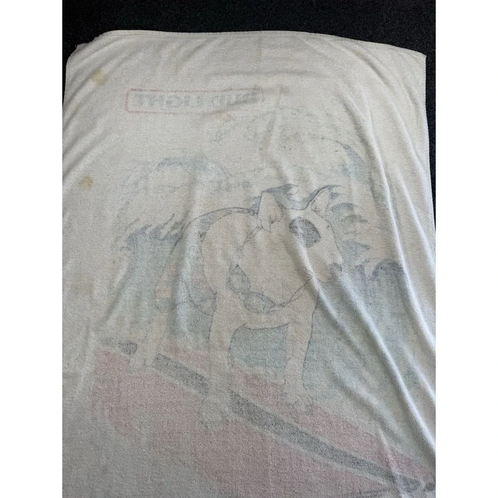 VTG 1988 Spuds MacKenzie Bud Light Surf Towel Beach Towel 34x57 USA